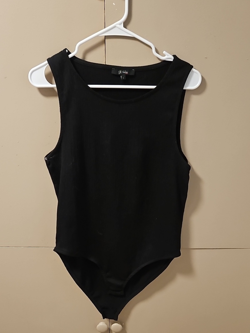 Black Sleeveless Women's Bodysuit - Classic Scoop Neck